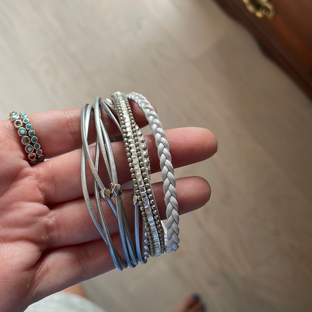 magnetic grey bracelet set
